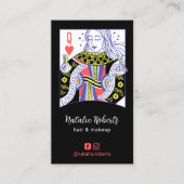 Queen of Hearts Hair Stylist Schoonheidssalon #3 Visitekaartje (Voorkant)