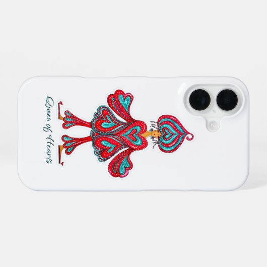 Queen of Hearts  iPhone 16 Hoesje (Achterkant horizontaal)