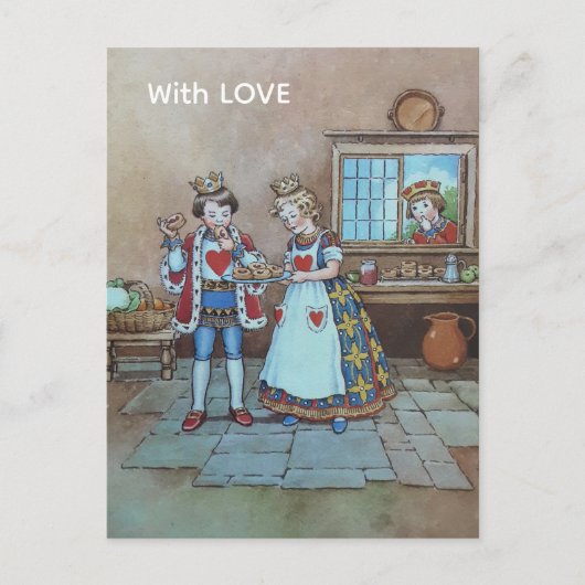 Queen of Hearts kinderliedje Briefkaart (Voorkant)