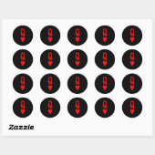 Queen Of Hearts King Of Heart Couple Matching Wome Ronde Sticker (Vel)