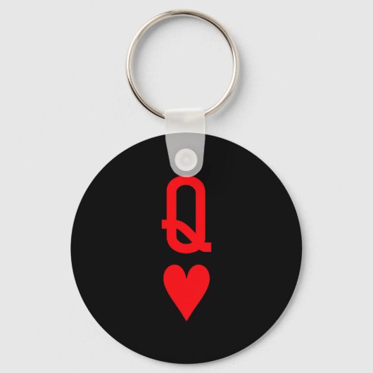 Queen Of Hearts King Of Heart Couple Matching Wome Sleutelhanger (Voorkant)