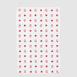 Queen of Hearts Koningin van de Cursus Valentijn Golfhanddoek