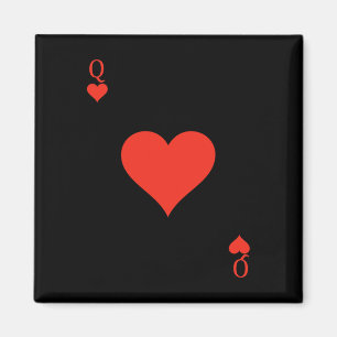 Queen of Hearts Kostuumdeck met kaarten die Kaart Magneet