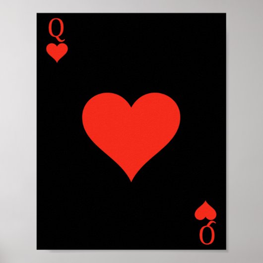 Queen of Hearts Kostuumdeck met kaarten die Kaart  Poster (Voorkant)