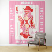 Queen of hearts Las Vegas Bachelorette Banner Wandkleed (In situ)