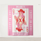 Queen of hearts Las Vegas Bachelorette Banner Wandkleed (Voorkant)