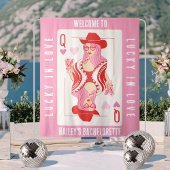 Queen of hearts Las Vegas Bachelorette Banner Wandkleed