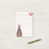 Queen of Hearts Lined Post-it® Notes (Op bureau)