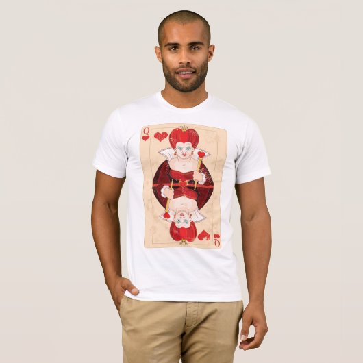 Queen of Hearts Mannen T-shirt (Voorkant volledig)