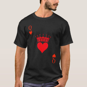 Queen of Hearts Matching Couple Saint Valentijnen T-shirt