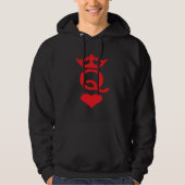 Queen Of Hearts Matching Couple Saint Valentine's  Hoodie (Voorkant)