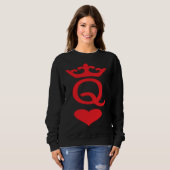 Queen Of Hearts Matching Couple Saint Valentine's  Trui (Voorkant volledig)