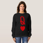 Queen of Hearts Matching Couple Saint Valentine's  Trui (Voorkant volledig)