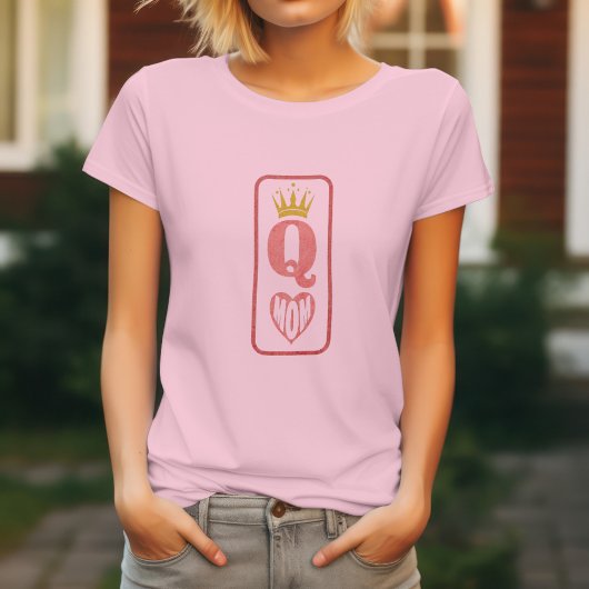 Queen of Hearts Moederdag Crown T-shirt