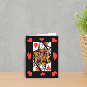 Queen of Hearts Notecard Kaart
