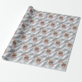 Queen of Hearts On White Satin Fabric Cadeaupapier (Uitgerold)