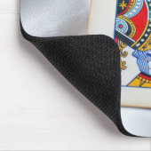 Queen of Hearts On White Satin Fabric Muismat (Hoek)