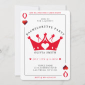 Queen of Hearts Poker Kaart vrijgezellenfeest (Voorkant)
