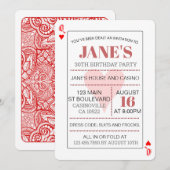 Queen of Hearts Poker Speelkaarten Verjaardag Kaart (Voorkant / Achterkant)