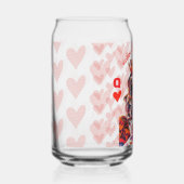 Queen of Hearts Pop Art  Blikvorm Glas (Links)