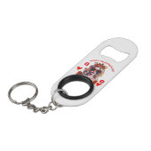 Queen of Hearts Pop Art Spiral Notebook Mini Flessenopener (Voorkant Gekanteld)