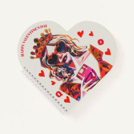 Queen of Hearts Pop Art Spiral Notebook Notitieboek