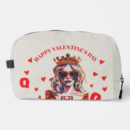 Queen of Hearts Pop Art Spiral  Toilettasje