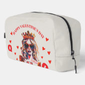 Queen of Hearts Pop Art Spiral  Toilettasje (Rechterhoek)