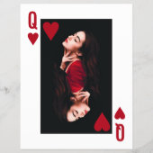 Queen of Hearts Red Photo Services Kapsalon Flyer (Achterkant)