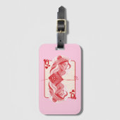 Queen of Hearts: Red Preppy Art Bagagelabel (Voorkant (verticaal))