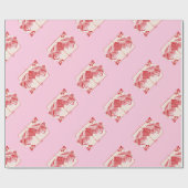 Queen of Hearts: Red Preppy Art Cadeaupapier (Vlak)