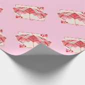Queen of Hearts: Red Preppy Art Cadeaupapier (Hoek)