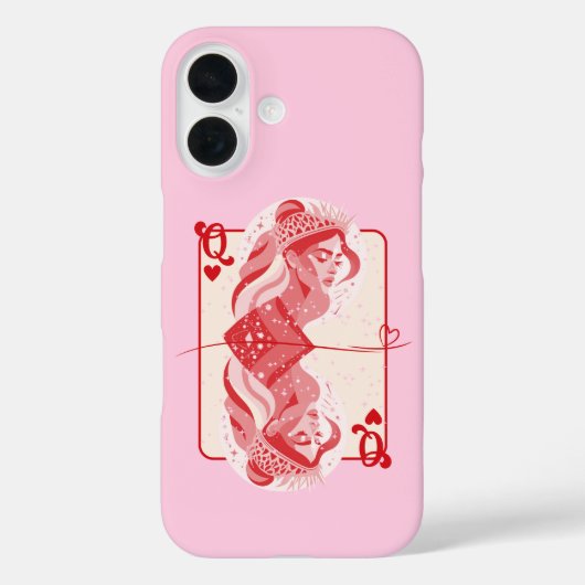 Queen of Hearts: Red Preppy Art Case-Mate iPhone Case (Achterkant)
