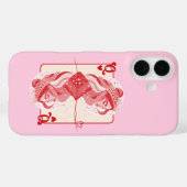 Queen of Hearts: Red Preppy Art Case-Mate iPhone Case (Achterkant (horizontaal))