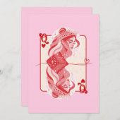 Queen of Hearts: Red Preppy Art Feestdagenkaart (Voorkant / Achterkant)