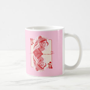 Queen of Hearts: Red Preppy Art Koffiemok