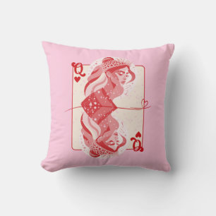 Queen of Hearts: Red Preppy Art Kussen