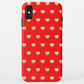 Queen of Hearts Rode Gouden Patroon Case-Mate iPhone Case (Achterkant)