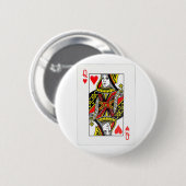 QUEEN OF HEARTS RONDE BUTTON 5,7 CM (Voorkant /achterkant)