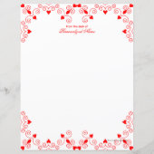 Queen of Hearts - Rood ongevoerd papier blad (Voorkant)