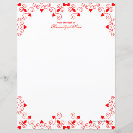 Queen of Hearts - Rood ongevoerd papier blad