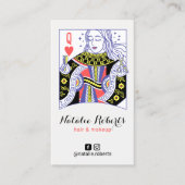 Queen of Hearts Schattige Hair Stylist Beauty Salo Klantenkaartje (Voorkant)