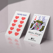 Queen of Hearts Schattige Hair Stylist Beauty Salo Klantenkaartje