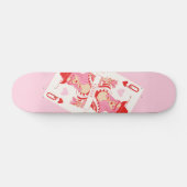 Queen of Hearts skateboard roze (Horizontaal)