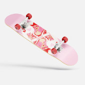 Queen of Hearts skateboard roze