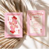 Queen of Hearts speelkaarten Bachelorette Uitnodig Kaart