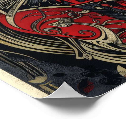  Queen of Hearts Spelen Kaart Poster (Hoek)