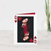 Queen of Hearts Spelen Kaart Valentijnsdag Kaart (Voorkant)