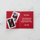 Queen of Hearts Spelen Kaart Valentijnsdag Kaart (Binnen)