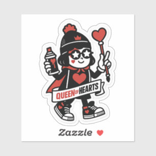 Queen of Hearts Street Mascot — Grind Crew Edition Sticker